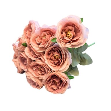 Umjetni buket Ruža, 35 cm, rozi