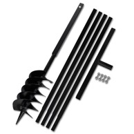 Ručna burgija za zemlju sa ručkom 150 mm i produžnom cijevi, 5 m, čelik