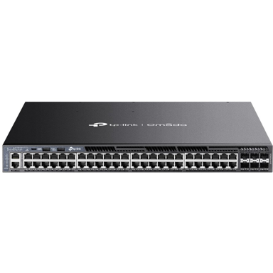 TP-LINK Mrežni prekidač Omada SG6654XHP, upravljani L3, 48 x Gigabit Ethernet, PoE, 1U, crna
