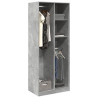 Ormar siva boja betona 80x50x200 cm od iverice