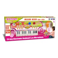 BONTEMPI Klavijatura s mikrofonom roza