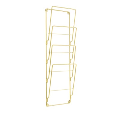 PT LIVING Zidni držač za časopise Magazine, pocinčani čelik, zlatni