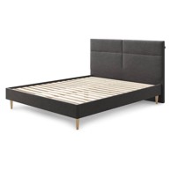 Crni bračni krevet Bobochic Paris Elyna Light, 180 x 200 cm