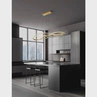 Nudos NOVA LUCE Visilica NL9289083, LED 158 W, 3000 K, 11060 lm, dimm, IP20, zlatna