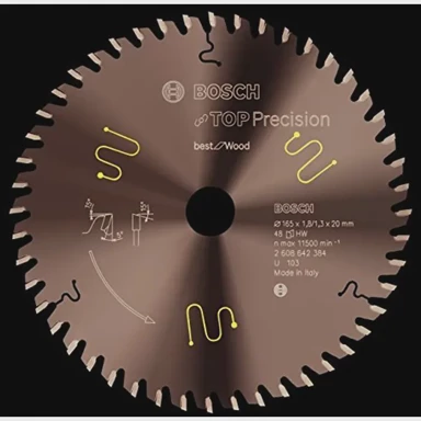 BOSCH List kružne pile Top Precision Best for Multi Material, 165x20 mm, 48 zuba, za ručne pile