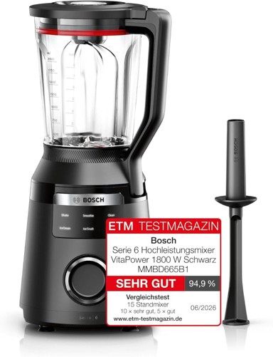 BOSCH Highspeed mikser, Smoothie Maker, 45.000 okretaja/min, 6 programa