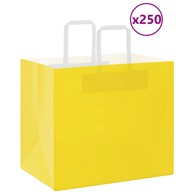 Papirnate vrećice 250 kom s ručkama 32x22x28 cm, žute