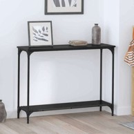 Konzolna stolica s policom 101 x 30.5 x 75 cm, crni hrast