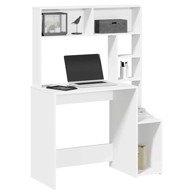 Radni stol s policama 100x45x140 cm, bijeli