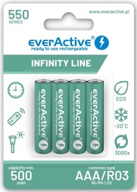 EVERACTIVE Punjive baterije Infinity Line, Ni-MH R03 AAA, 550 mAh