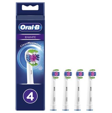 ORAL-B Zamjenske glave četkice za zube EB 18-4 3D, bijela, 4 nastavka