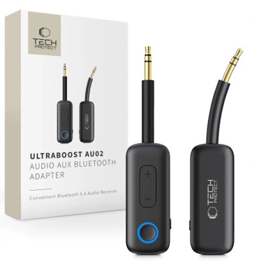 TECH-PROTECT Bluetooth audio adapter AU02 AUX, crni