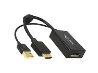 DELOCK Adapter HDMI muški na DisplayPort ženski s USB napajanjem