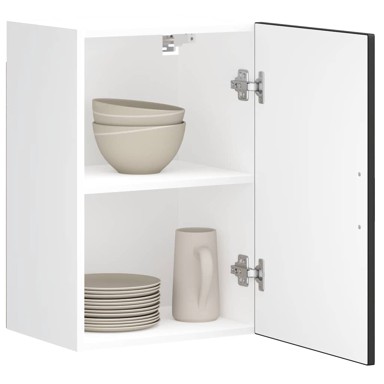 Kuhinjski zidni ormarići 2 kom Porto crni konstruirano drvo