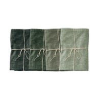 REALLY NICE THINGS Set od 4 platnene salvete s lanom Green Gradient, 43 x 43 cm