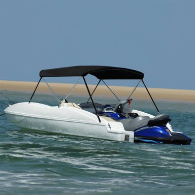 Bimini tenda s 2 luka, 148,5x133x104 cm, crna