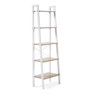 KAVE HOME Bijeli/u prirodnoj boji regal u dekoru hrasta 56x172x32 cm Aarhus