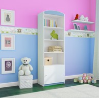 Drveni regal pojedinačni zatvoreni, plava