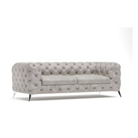 ROPEZ Svijetlo siva baršunasti sofa 225 cm Chelsea, 225x100x75 cm