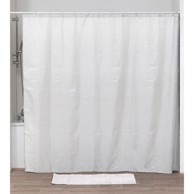 TENDANCE Zavjesa za kadu + 16 PP kukica 240X200 cm poliester, bijela