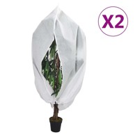 Navlake za biljke od flisa s patentom, 2 kom, 70 g/m², 1.2 x 1.8 m, bijele
