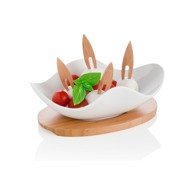 BRANDANI Posudica za posluživanje s pladnjem i 4 čačkalice Nuvola