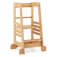 COSTWAY Montessori kuhinjski stalak, sigurnosna ograda, prirodni