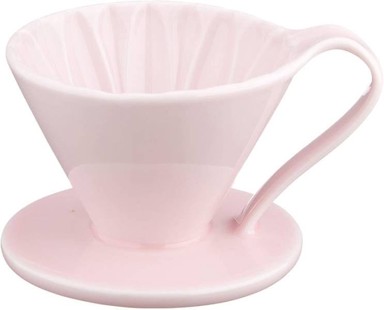 CAFEC keramički dripper za kavu Arita Flower, veličina 1, ružičasti, CFD-1PI