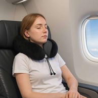 Jastuk s jastukom Podesivi 28x25x14 cm baršun, crni