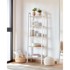 KAVE HOME Bijeli/u prirodnoj boji regal u dekoru hrasta 56x172x32 cm Aarhus