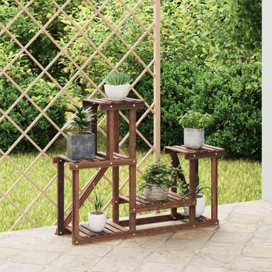 Stalak za cvijeće 90 x 25 x 73,5 cm od masivne jelovine