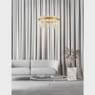 NOVA LUCE Visilica Argo LED 81 W, 3000 K, 3120 lm, dimm, IP20 NL9756714, zlatna