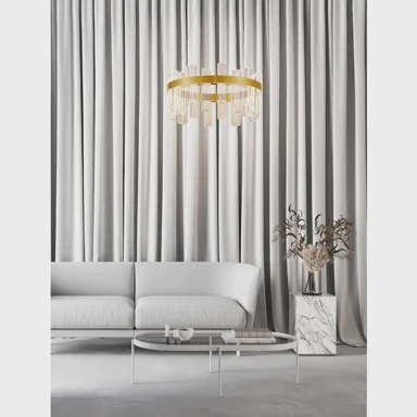 NOVA LUCE Visilica Argo LED 81 W, 3000 K, 3120 lm, dimm, IP20 NL9756714, zlatna