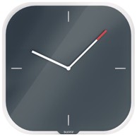 LEITZ Sat, zidni, Cosy, 30x30 cm, tamnosivi