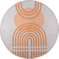 VITAUS Narančasti/sivi periv okrugao tepih ø 100 cm Arch