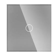 Stakleni panel za jednopolni prekidač, sivi