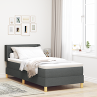 Box Spring krevet s madracem, tamnosivi, 100x200 cm
