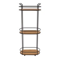 TENDANCE Polica kupaonska trostruka ovalna, crna