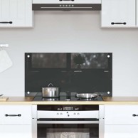 Kuhinjski pokrivač tamno siva 80x40x0,6 cm kaljeno staklo