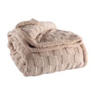  TISECO HOME STUDIO Bež deka od mikropliša, 150x200 cm, Rava