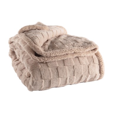  TISECO HOME STUDIO Bež deka od mikropliša, 150x200 cm, Rava