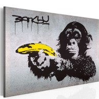 Slika Stop or the monkey will shoot! (Banksy) 120x80