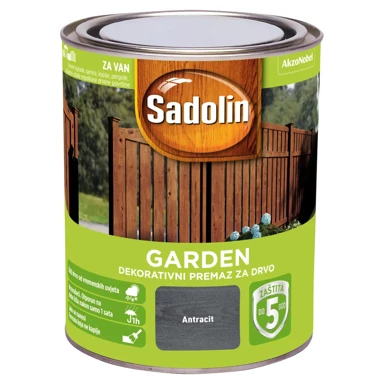 SADOLIN Lazura za drvo Garden, antracit, polumat, 0,7 l