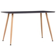 Blagovaonski stol 120 x 60 x 74 cm, MDF, siva i boja hrasta