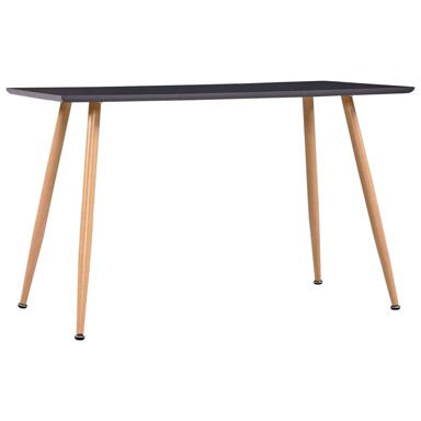 Blagovaonski stol 120 x 60 x 74 cm, MDF, siva i boja hrasta