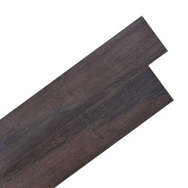 Samoljepljive PVC podne daske 30,5 x 61 cm, tamnosmeđe, 28 kom