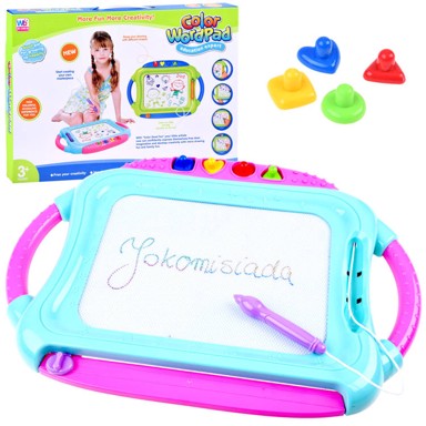 Ploča za crtanje s pečatima, tirkizno-roza