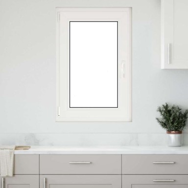 Prozor za podrum Risor 60 x 80 cm, PVC i staklo, dvostruki sloj, nagibanje i okretanje lijevo, bijela