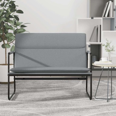 Klupa, 100 x 64 x 80 cm, od tkanine, svjetlosiva
