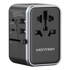 VENTION GaN univerzalni putni adapter FJFB0 2x USB-C + 2x USB-A 65W, crni